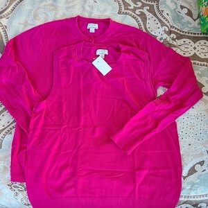 J. Crew Pink Sweater and Vest Set